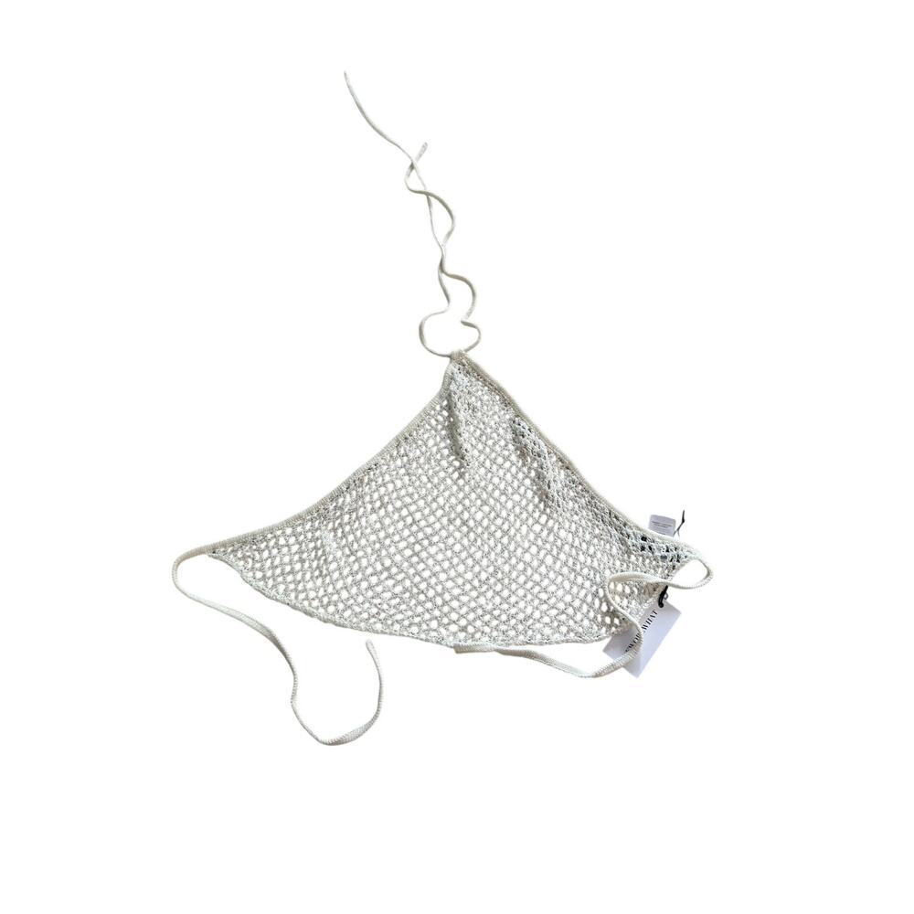 WeWoreWhat fishnet crochet halter top